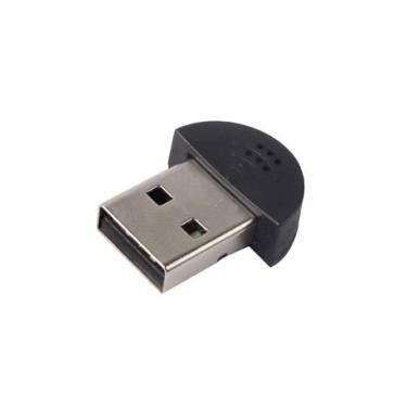 Imagem de Shopsimple Estiq Microfone super mini USB 2.0 para notebook/desktop – Skype/Voip/software de reconhecimento de voz, adaptador receptor de áudio sem driver para MSN PC Notebook, preto