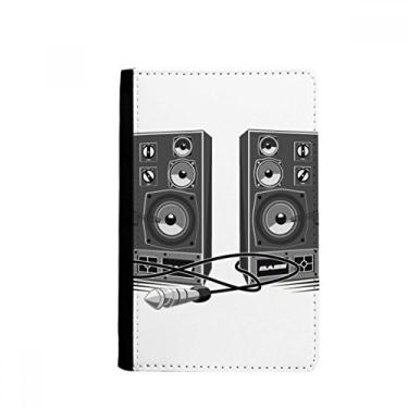 Imagem de Caixa de alto-falante de música com estampa de passaporte para notecase Burse carteira capa para cartão, Multicolorido.