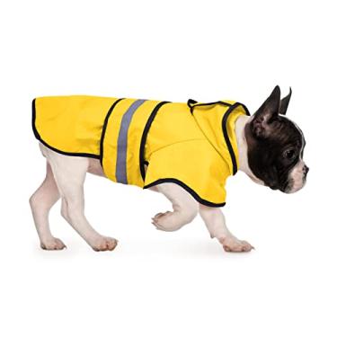 Imagem de (Small, Yellow) - HDE Dog Raincoat Hooded Slicker Poncho for Small to X-Large Dogs and Puppies