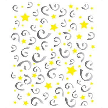 Imagem de Stencil de Acetato para Pintura OPA Simples 15 x 20 cm - 1381 Estampa Carnaval Estrela