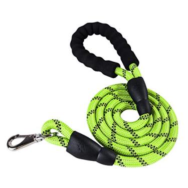 Imagem de Acessórios para coleira de cachorro- Cabo de transporte de 1, 5 m para cães refletem a luz Cabo de transporte para animais de estimação Corda de trela prática verde