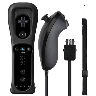 Imagem de Controle Nintendo Wii Remote Plus + Nunchuck Preto Wii U