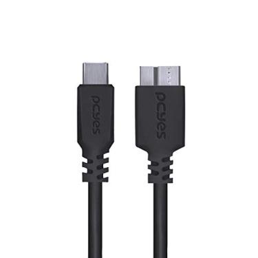 Imagem de CABO PARA HD EXTERNO USB TIPO C PARA MICRO USB B 3.0 1 METRO PRETO - P3UCMBP-1 - PCYES