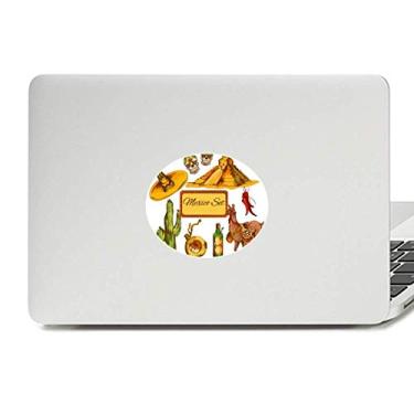 Imagem de Sombrero México Pirâmide Deserto Cacto Mexicano Vinil Emblema Adesivo Laptop Notebook Decalque