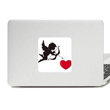 Imagem de Adesivo de vinil com estampa de coração vermelho anjo do Cupido para laptop decoração de PC