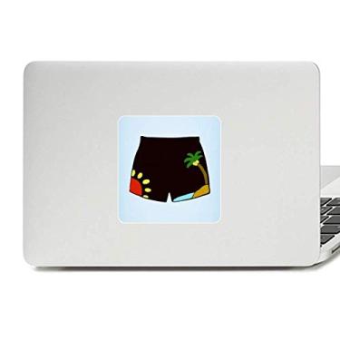 Imagem de Calça de praia preta estampa ilustração decalque vinil paster laptop adesivo decoração PC