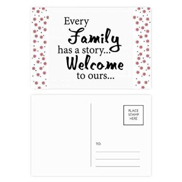 Imagem de Cartão postal de Natal com citação de história da família para celebração de flores