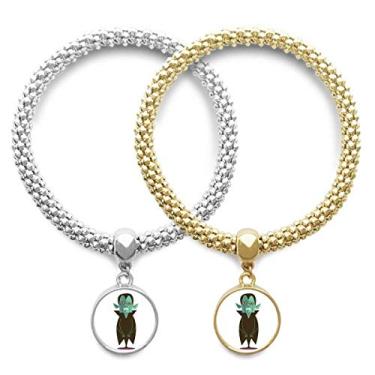 Imagem de DIYthinker Fear Halloween Fantasma Happy Lover Pulseira Pingente Joias Presente Casal