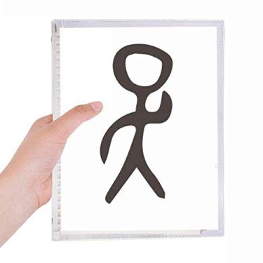 Imagem de Caderno Wu com desenho de osso e sobrenome chinês, caderno de folhas soltas, diário recarregável, papelaria