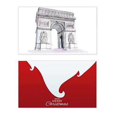 Imagem de Arc De Triomph in Paris France Holiday Holiday Merry Christmas Congrats Card Christmas Letter Message