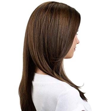 Imagem de hairdo de Jessica Simpson e Ken Paves Extensão de clipe de 63,5 cm, em camadas, liso, castanho
