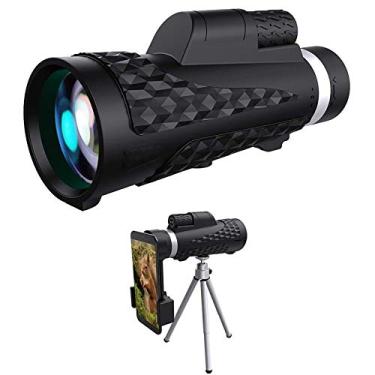 Imagem de Telescópio monocular, 18X62 Monóculos à prova d'água HD de alta potência 18X62 com clipe de telefone e tripé para telefone celular para observação de pássaros, viagens