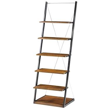 Imagem de Estante Escada Queens Rustic Brown Estrutura em Aço Grafite 140cm - 38313