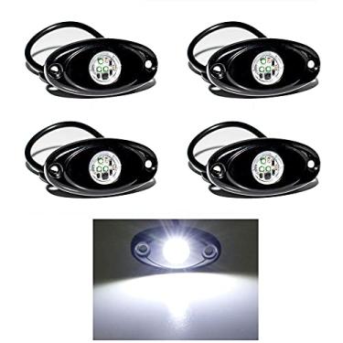 Imagem de Luzes de LED Rock 4PODS luz de LED neon à prova d'água para carro caminhão ATV UTV SUV Jeep Offroad Boat Underbody Glow Trail Rig Lamp...YONEDA White branco YD8801