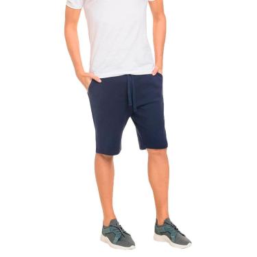Imagem de Bermuda Calvin Klein Masculina Moletom Stoned Azul Índigo-Masculino