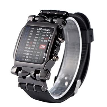 Imagem de Relógio de Pulso Elétrico Wch 13 × 5 × 2 Masculino Feminino Eletrônico Led Com Função de Data