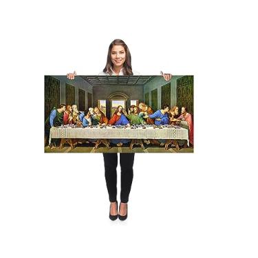 Imagem de Quadro Decorativo Grande sala Santa Ceia Religioso 100x50 Quadro para Quarto Hall Abstrato