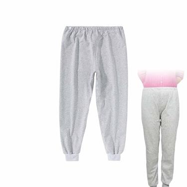 Imagem de Calça para incontinência urinária – proteção contra vazamento de incontinência adulta com tecido TPU impermeável, lavável, ideal para pacientes acamados, idosos, deficientes de mobilidade, mulheres menstruadas (M, cinza)