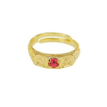 Imagem de Anel de Formatura Infantil para Menina Regulável e Ajustável Semi Joia Banhado a Ouro 18K Delicado e Sofisticado Presente para Formaturas Aniversários e Datas Especiais