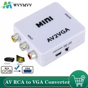 Imagem de Mini HD Video Converter Box  Conversor com áudio de 3 5mm para PC  Conversor HDTV  AV  RCA  CVBS
