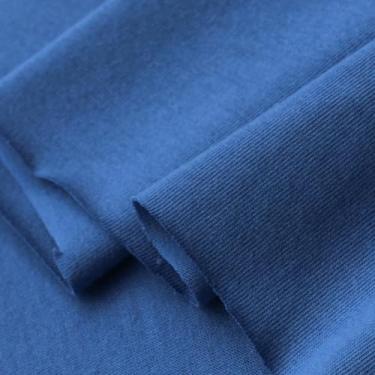 Imagem de Verão algodão malha tecido liso roupas bebê BJD camiseta manga curta moletom fino (28 azul, 3 jardas pré-cortado)
