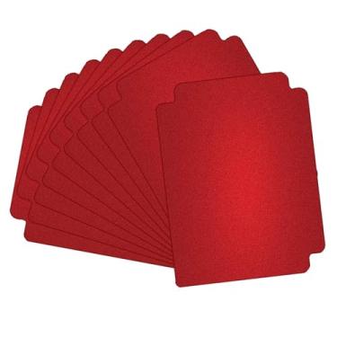 Imagem de MERIGLARE 10x divisores de cartões de negociação com abas, páginas de classificação de cartões de beisebol, separador de cartas de jogo para cartas esportivas, Vermelho