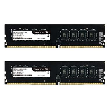 Imagem de TEAMGROUP Kit Elite DDR4 64GB (2 x 32GB) 3200MHz (PC4-25600) CL22 Unbuffered Non-ECC 1.2V UDIMM 288 pinos PC PC Desktop Memory Module Ram Upgrade - TED464G3200C22DC01