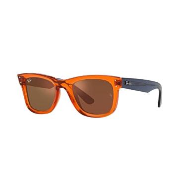 Imagem de Óculos de sol ray-ban wayfarer reverse rbr0502s 6712gm laranja lente cinza escuro tam 53