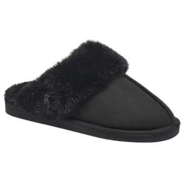 Imagem de NINE WEST Scuff Slippers For Women, Extra Soft & Comfortable Winter House Shoes, Black, Medium