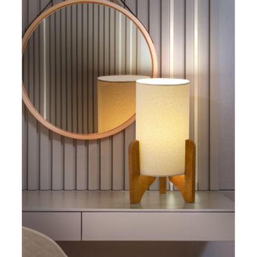 Imagem de Abajur de Mesa Vitória Palha/linho