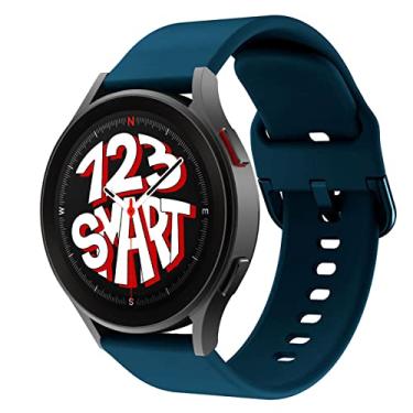 Imagem de Pulseira de Silicone com Fecho Colorido Marca 123Smart Compativel com Galaxy Watch 4 Watch 5 Watch 6 Pro R900 R910 R920 R905 R915 R925 40mm 44mm 45mm