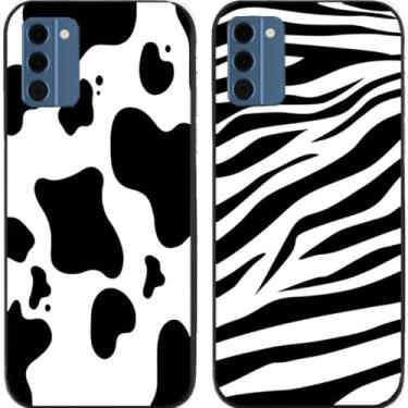 Imagem de 2 peças zebra leite TPU gel silicone capa de telefone traseira para Nokia C300 C210 C200 C110 C100 (Nokia C300)