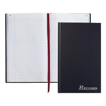 Imagem de Adams Record Ledger, capa texturizada rígida, 19 x 31 cm, 300 páginas sem ácido, azul-marinho (ARB712R3M), branco