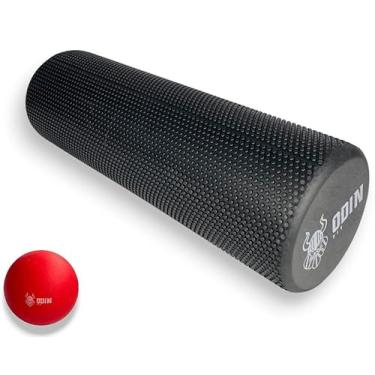 Imagem de Rolo Massagem Foam Roller EVA 45cm + Bola Lacrosse Libera??o Miofascial Odin Fit
