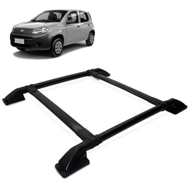 Imagem de Rack Bagageiro Teto Novo Uno 2010 a 2021 Tubolar Preto