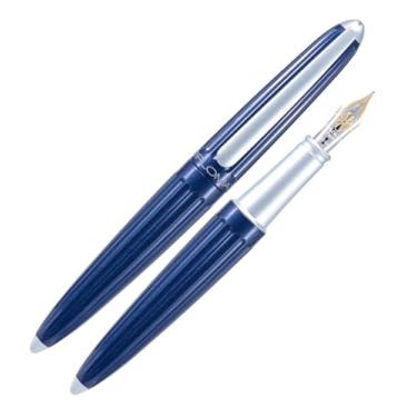 Imagem de Caneta Tinteiro Diplomat Aero Midnight Blue Lacquer Pena Ouro 14k Média