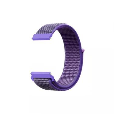 Imagem de Estilo no Pulso, Pulseira de Nylon 20mm compatível com Amazfit Cheetah Square cor:Roxa
