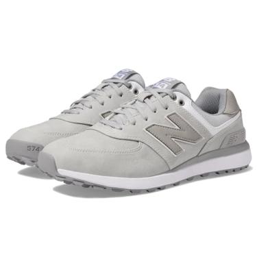 Imagem de New Balance Tênis de golfe masculino 574 Greens V2, Cinza claro, 10 X-Wide