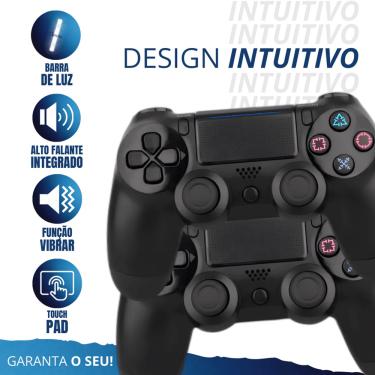 Imagem de Controle Para Ps4 e pc DoubleShock Manete Sem Fio Bluetooth + Cabo