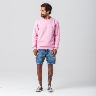 Imagem de Moletom Masculino Punho Gola Redonda Careca Liso Rock e Soda-Masculino