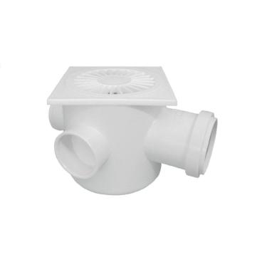 Imagem de Caixa Sifonada Quadrada Branca Plastilit 100X100X50