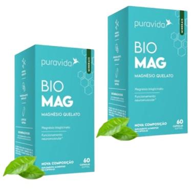 Imagem de 2x Bio Mag - Magnésio Quelato- Pura Vida - 60 Capsulas
