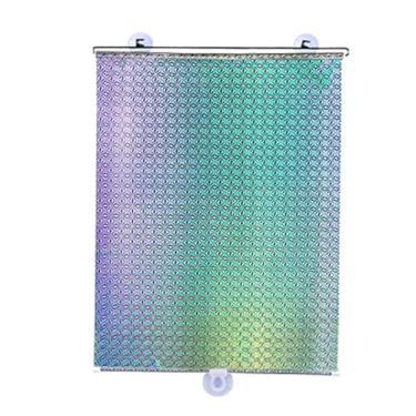 Imagem de Guarda-sol, cortinas blackout para janelas, cortina de sombreamento de isolamento solar cortina de janela persiana cozinha escritório carro tela de privacidade (altura 125.0 cm) (cor: prata, tamanho: