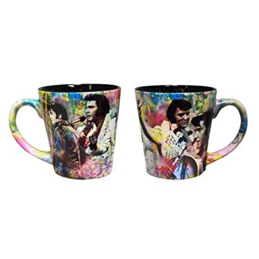 Imagem de Caneca Elvis Presley com colagem colorida