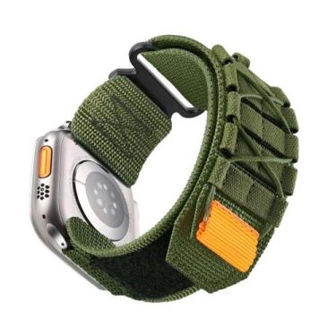 Imagem de Pulseira Nylon Militar Larga Robusta Compatível com Apple Watch - Baú 