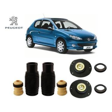 Imagem de 2 Kit Do Amortecedor Dianteiro Coxim Rolamento Batente Coifa Peugeot 2