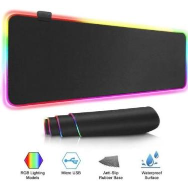Imagem de Mouse Pad Gamer Iluminado led Rgb Grande 80 cm por 30 com Mousepad gam