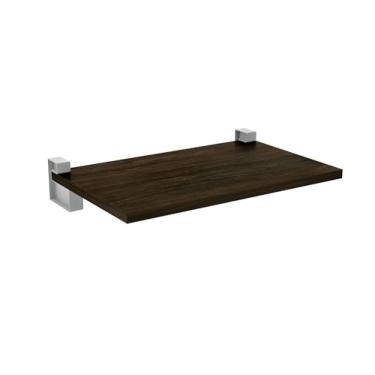 Imagem de PRAT.K Prateleira Tabaco 1,5x25x40 cm – Com Suporte Cinza (Lineare), Estilo e Resistência