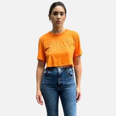 Imagem de Camiseta Feminina Boy Curto Estampada Colcci-Feminino