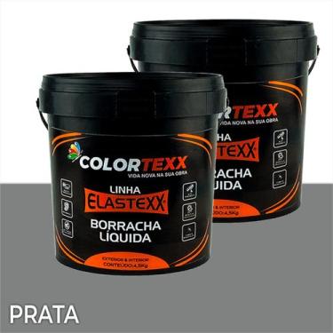 Imagem de Tinta Borracha Líquida 4,5kg Emborrachada Elastexx Kit 2un - Colortexx
